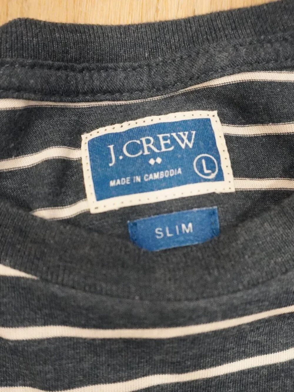 Men's J. Crew Slim Fit Striped Shirts 2-Pack Blue & Red Size Large